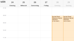 burnair Event Kalender iPhone