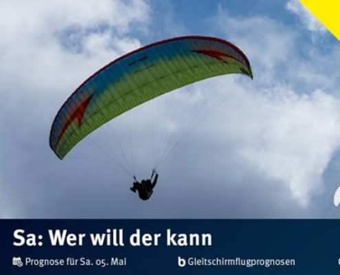 burnair Gleitschirmflugprognosen für Samstag 05. Mai Ost-Lagen sind nicht so
