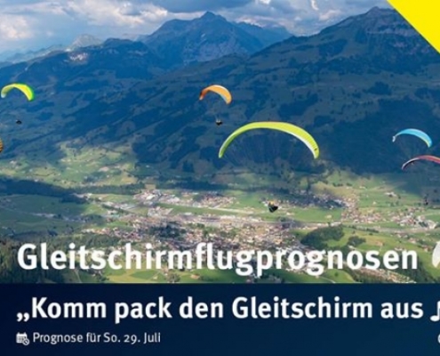 burnair Gleitschirmflugprognosen für Sonntag 29. Juli Höher ist nicht immer