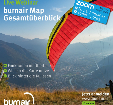 Live Webinar „burnair Map Gesamtüberblick“ Zusatztermin heute Abend