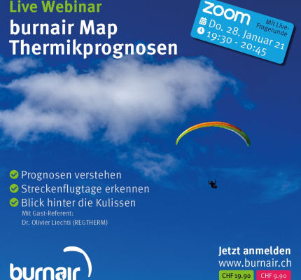 Bereits übermorgen: Live Webinar burnair Map Thermikprognosen
