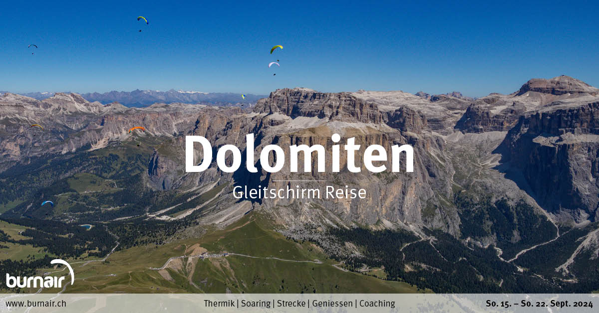 Dolomiten 2024 – Gleitschirm Reise